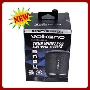 Volkano Gemini Black Wireless Bluetooth Speaker FM Radio SD USB Mini‎ Portable